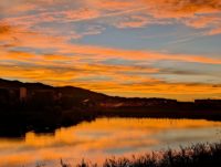 No.065　水面に映える夕焼け